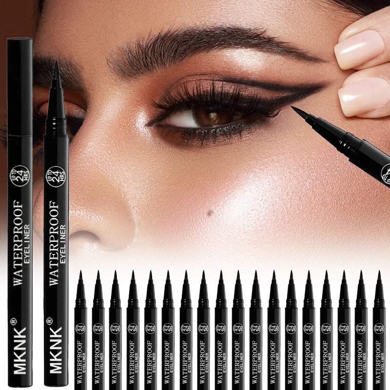 Waterproof Liquid Eyeliner Pen – Fine Tip, Quick Dry Black