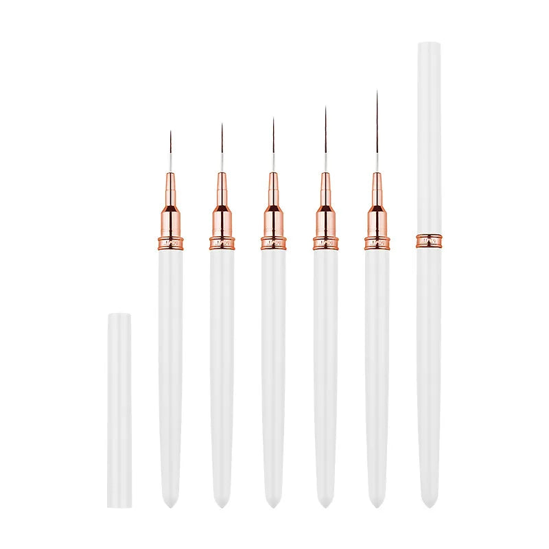 JEARLYU 5Pcs Nail Art Liner Brush Set – Fine Detail Pens