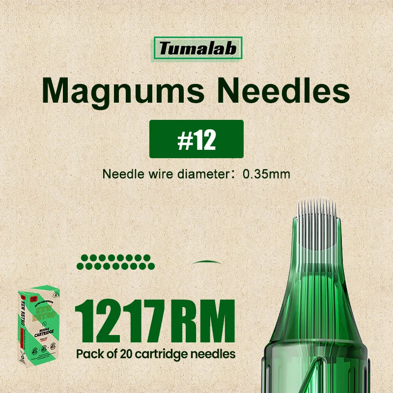 TUMAlab Tattoo Cartridge Needles 20PCS – Stainless Steel