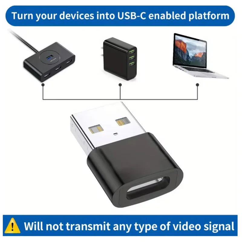 USB-C to USB-A Adapter Male to Female Converter 1/5 Pack