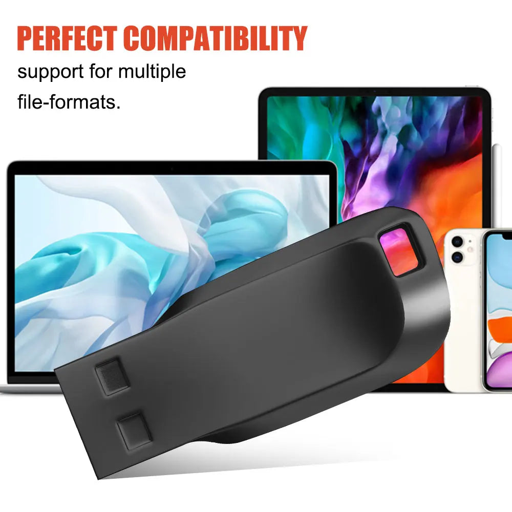 2-Pack Metal USB 2.0 Flash Drive Waterproof | 8GB–128GB USB Flash Drive PRIMED