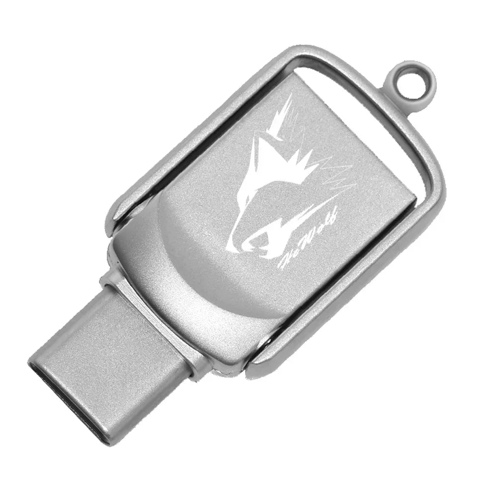 JASTER Metal Type-C USB Flash Drive 4GB–128GB Rotatable USB Flash Drive PRIMED