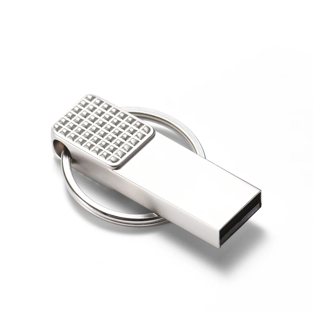 JASTER Metal USB Flash Drive 2.0 | 4GB–128GB Silver Pen Drive USB Flash Drive PRIMED
