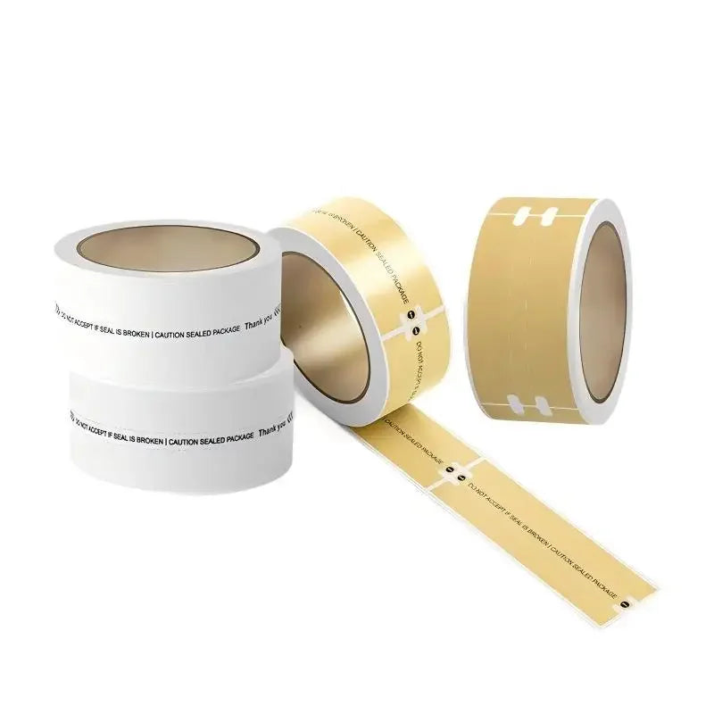 100/150Pcs Tamper-Evident Kraft Paper Security Seal Labels