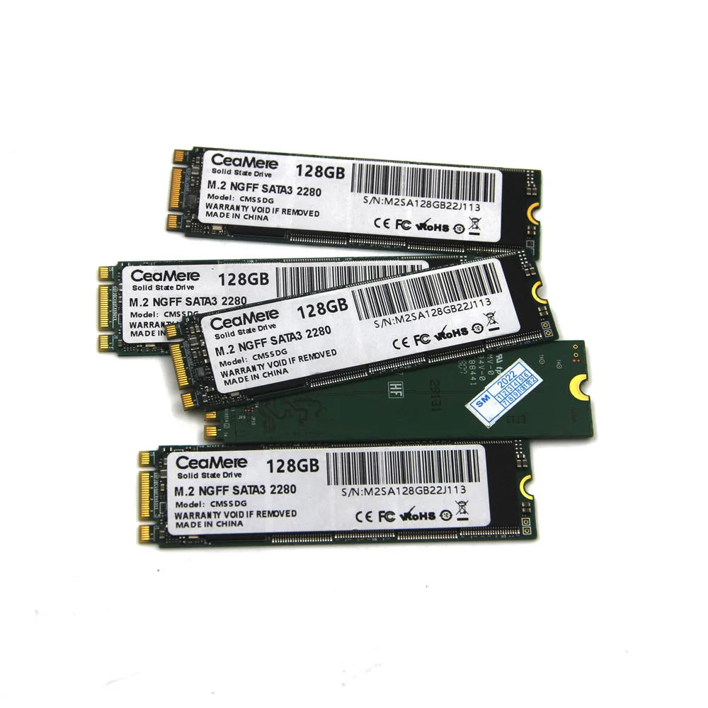 CeaMere 5-Pack M.2 NGFF 2280 SSD 120GB–1TB | Internal Drive Internal SSD Drive PRIMED