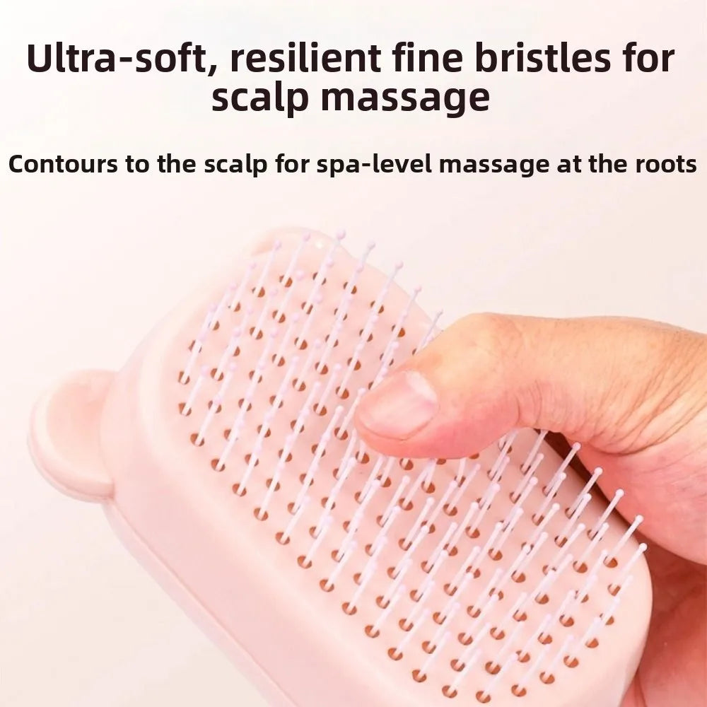 Self-Cleaning Retractable Hair Brush & Scalp Massage Comb Hair Brush Comb PRIMED