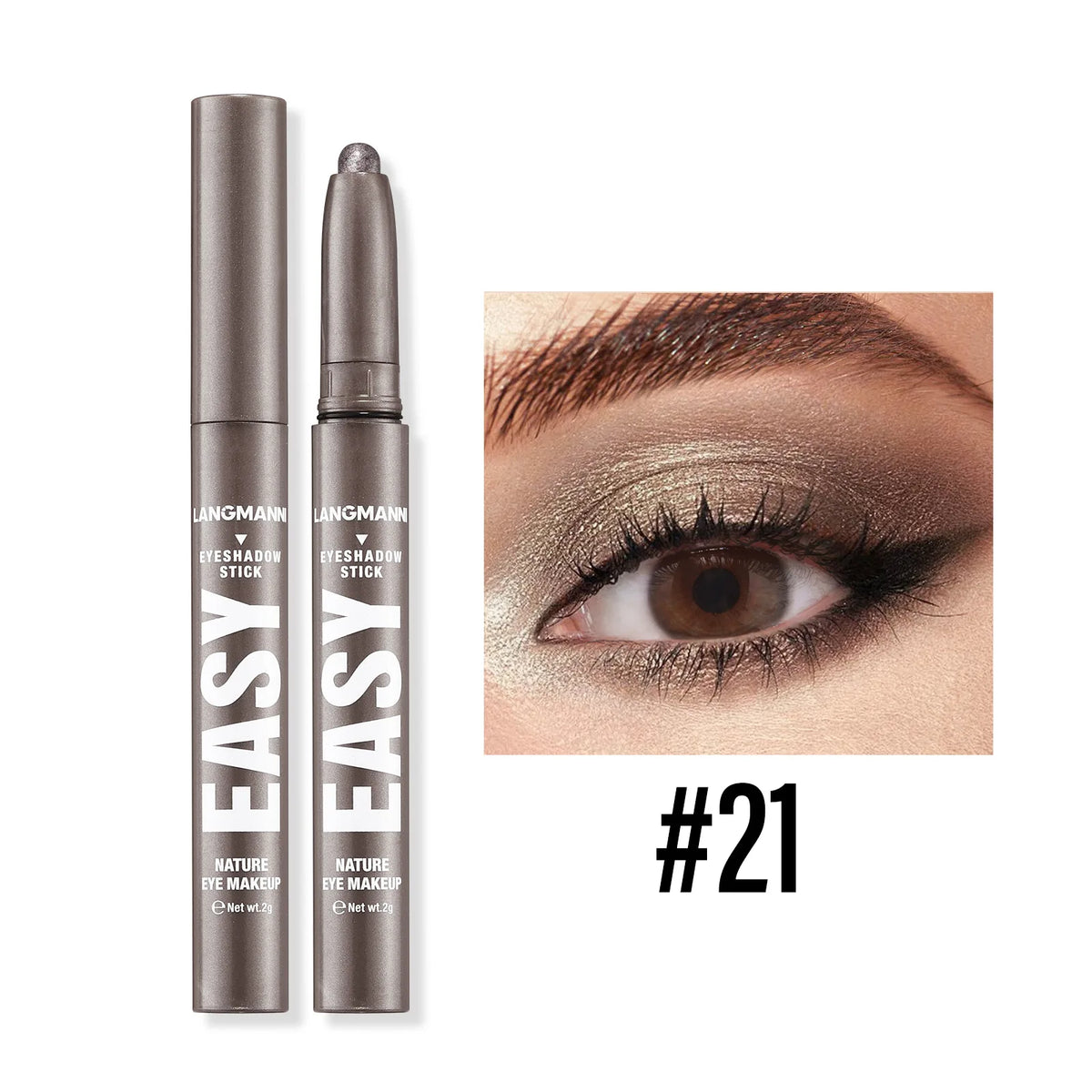 Smoky Rose Purple Eyeshadow Stick – Glitter Shimmer & Matte