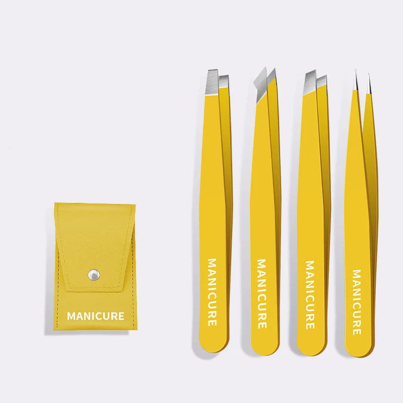 Stainless Steel Slanted Eyebrow Tweezer – Precision Hair Tool