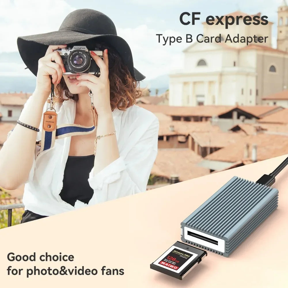 MAIWO CFexpress Type B Card Reader 10Gbps USB 3.2 Gen2 Aluminum CFexpress Card Reader PRIMED
