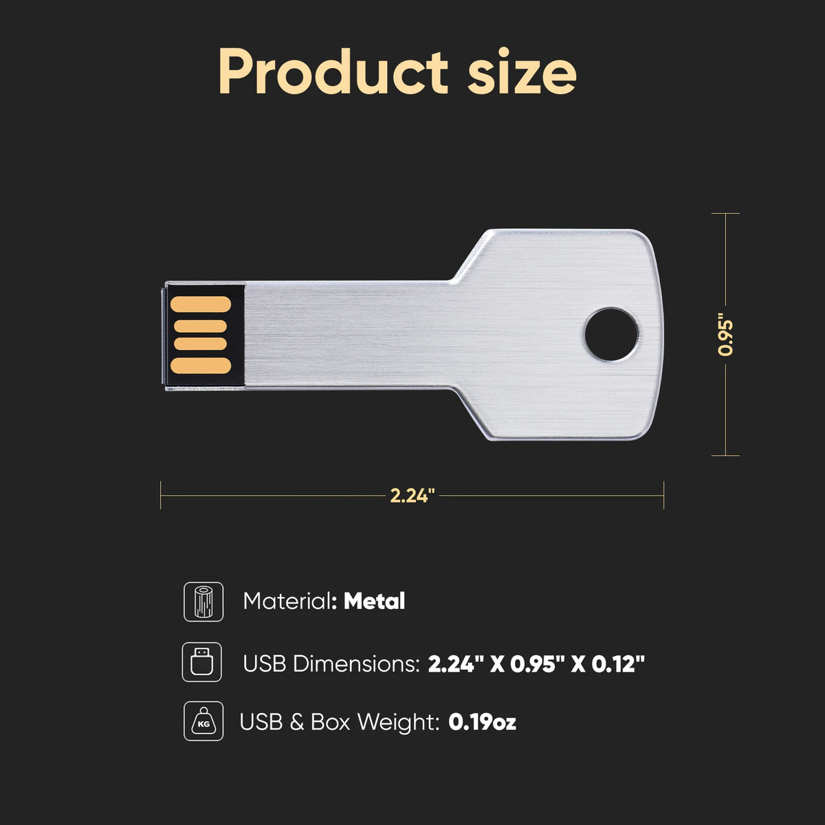 Metal USB Flash Drive 8–128GB | Custom Logo Key Pen Drive USB Flash Drive PRIMED