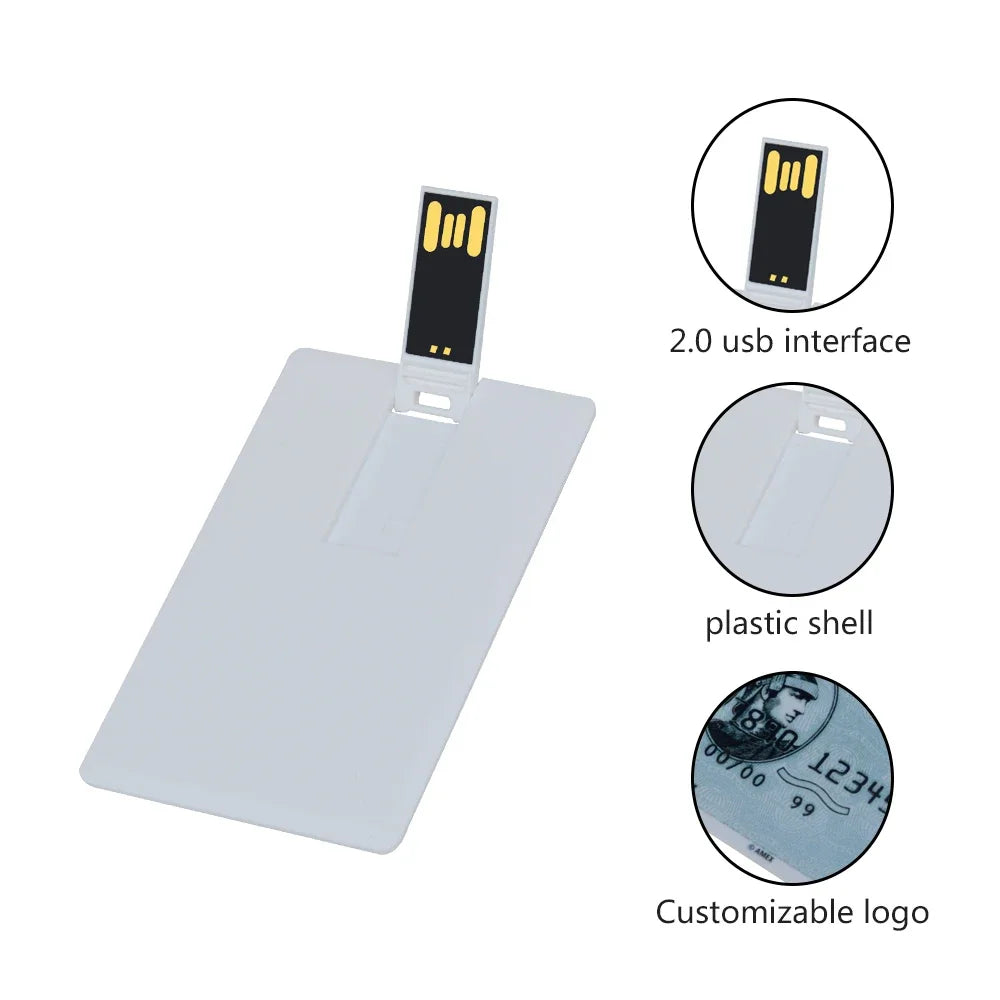 10-Pack Custom Logo Business Card USB Flash Drives 4G–64GB USB Flash Drive PRIMED