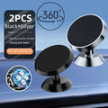 Magnetic Car Phone Holder – 360° Dashboard Mount Bracket Car Phone Mount PRIMED Black and Silver