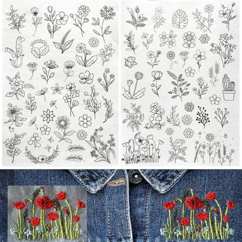 Water Soluble Embroidery Stabilizer Stickers – 2 Sheets