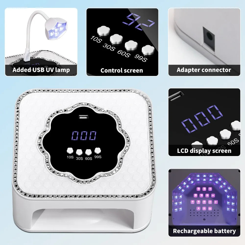 UV LED Nail Lamp 45 Beads – Gel Polish Curing Dryer