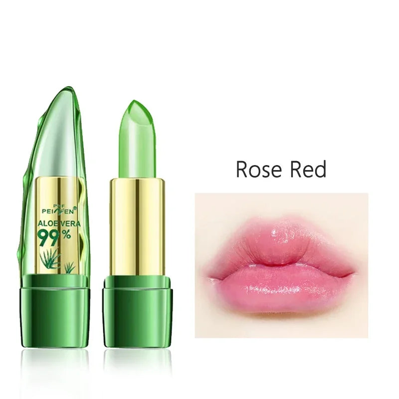 Aloe Vera Color Changing Lip Balm – PH Reactive Moisturizing Gloss Color Changing Lip Balm PRIMED style2-Rose Red
