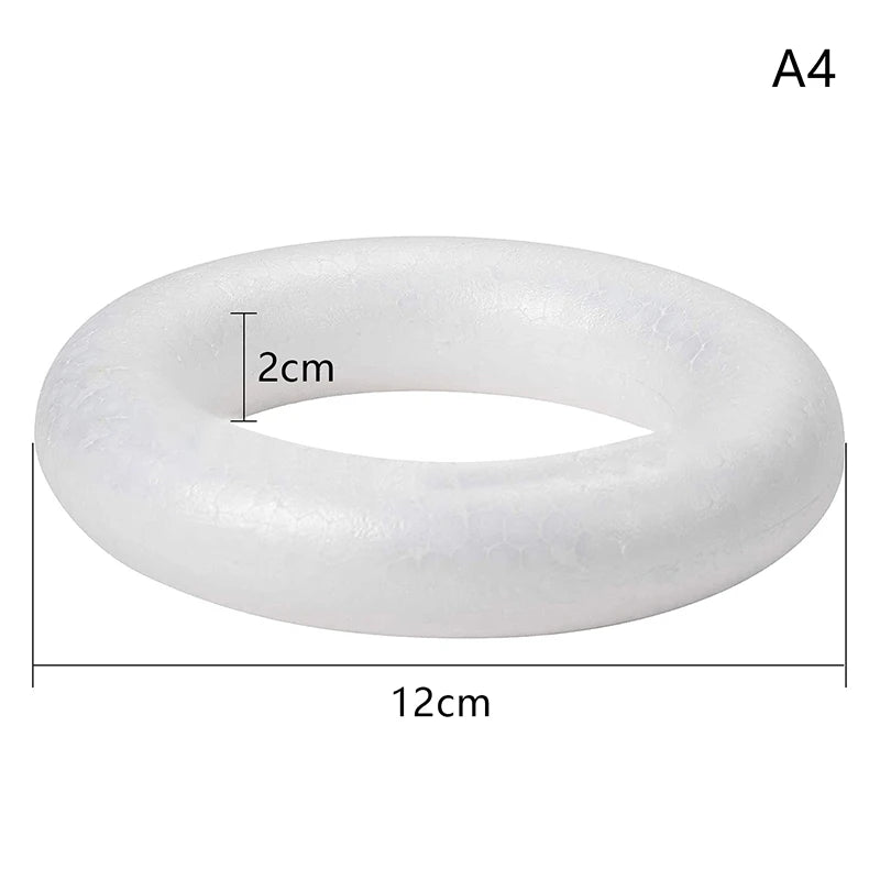 White Polystyrene Foam Wreath Ring – DIY Christmas Crafts