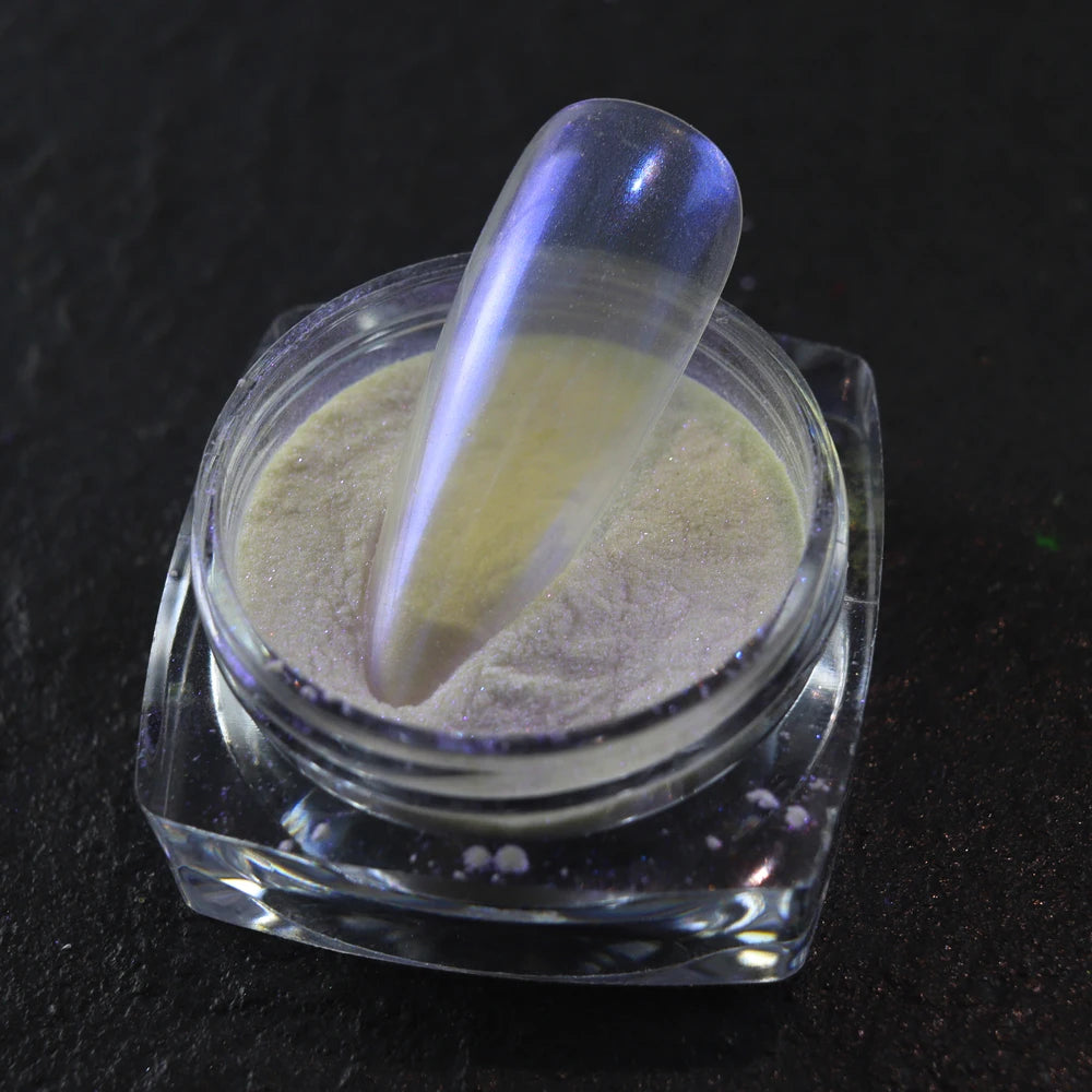 Holographic Nail Glitter Powder – Chrome Mirror Pigment Dust