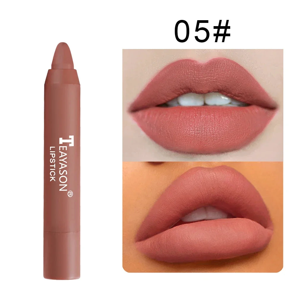 TEAYASON Matte Lip Liner Pen – Waterproof, 12 Shades Matte Lip Liner Pen PRIMED 05
