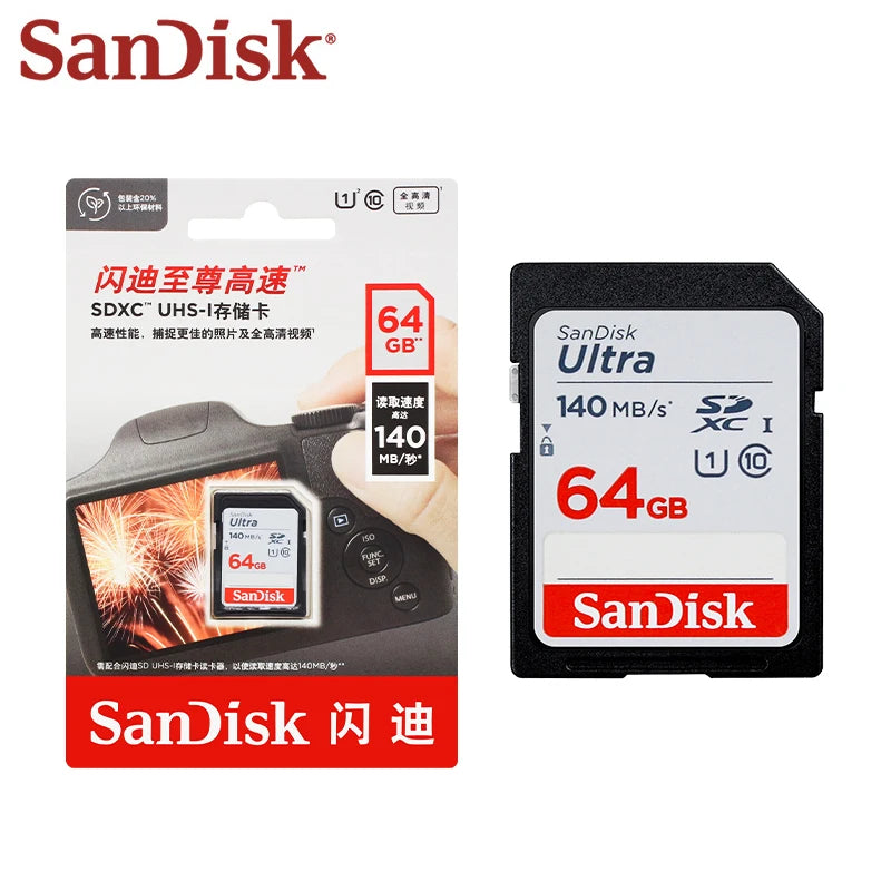 SanDisk Ultra SD Card C10 U1 | 32GB–256GB, 120MB/s
