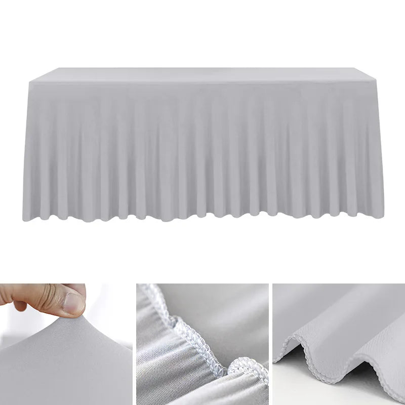 Spandex Rectangle Tablecloth – Waterproof & Washable Table Cover