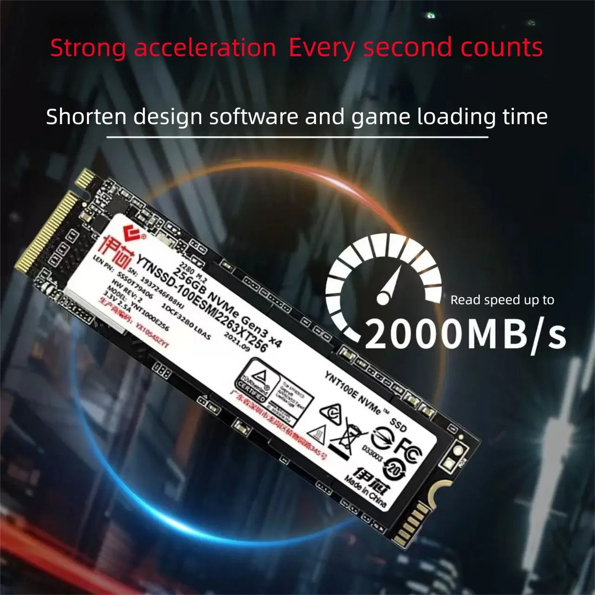 U.CHRD M.2 NVMe SSD 256GB–2TB PCIe 3.0 Internal Drive