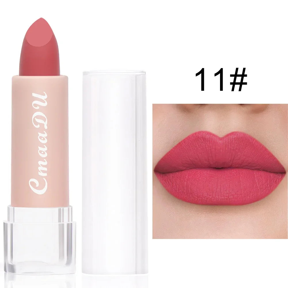 Velvet Matte Lipstick – Long-Lasting Waterproof, 15 Shades
