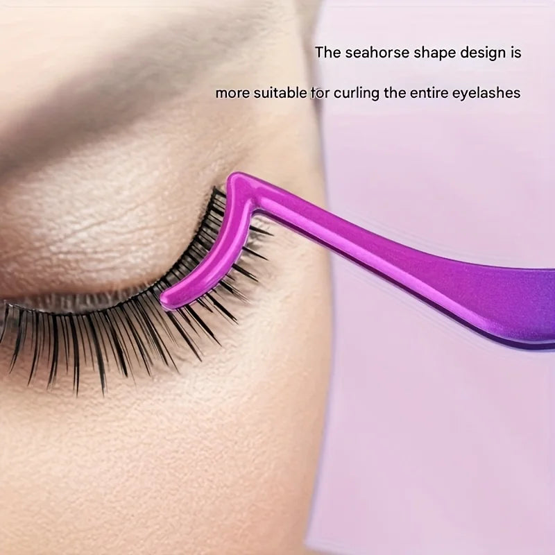 Stainless Steel False Eyelash Tweezer & Seahorse Curler Clip