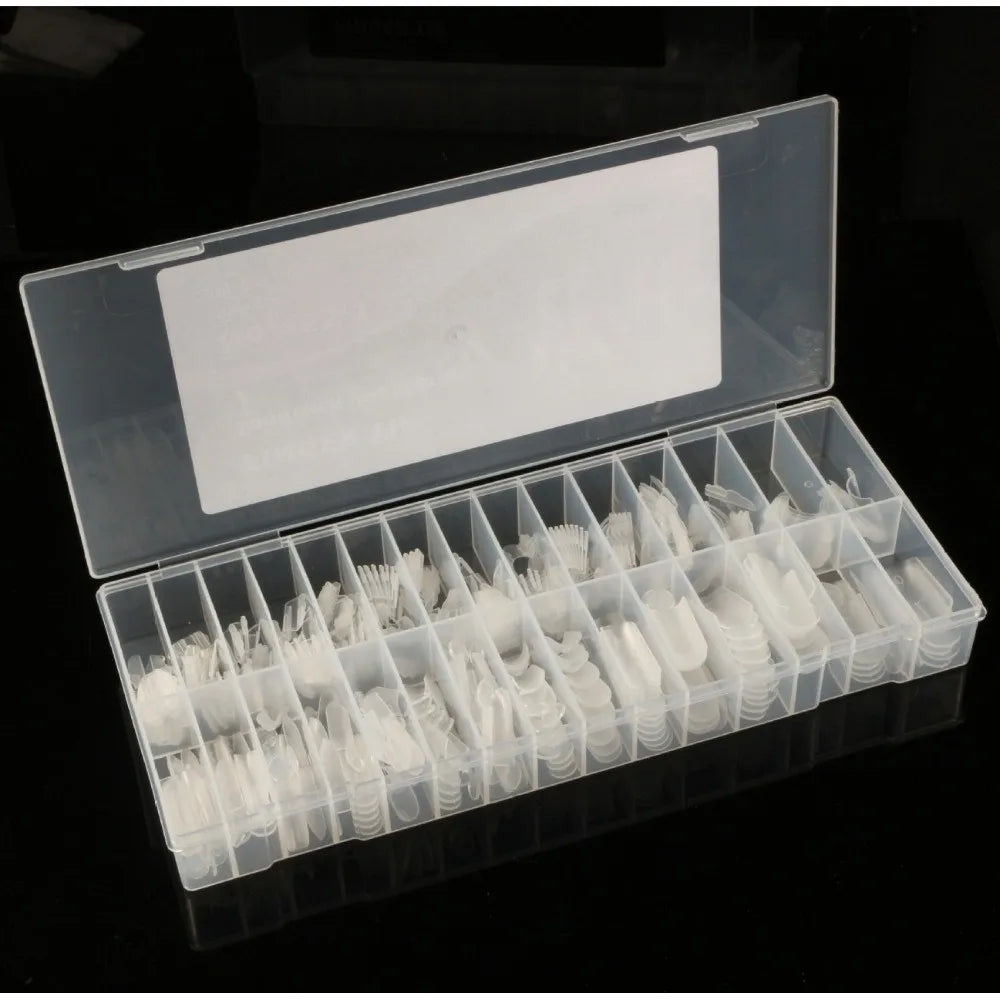 280pcs Reusable Dual Nail Forms – 14 Sizes, Square & Oval