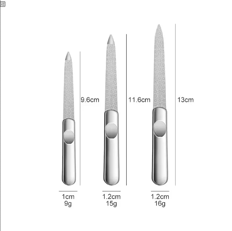 Nano Glass Crystal Nail File – Polish & Shine Tool Crystal Nail File PRIMED Steel 3pcs 1