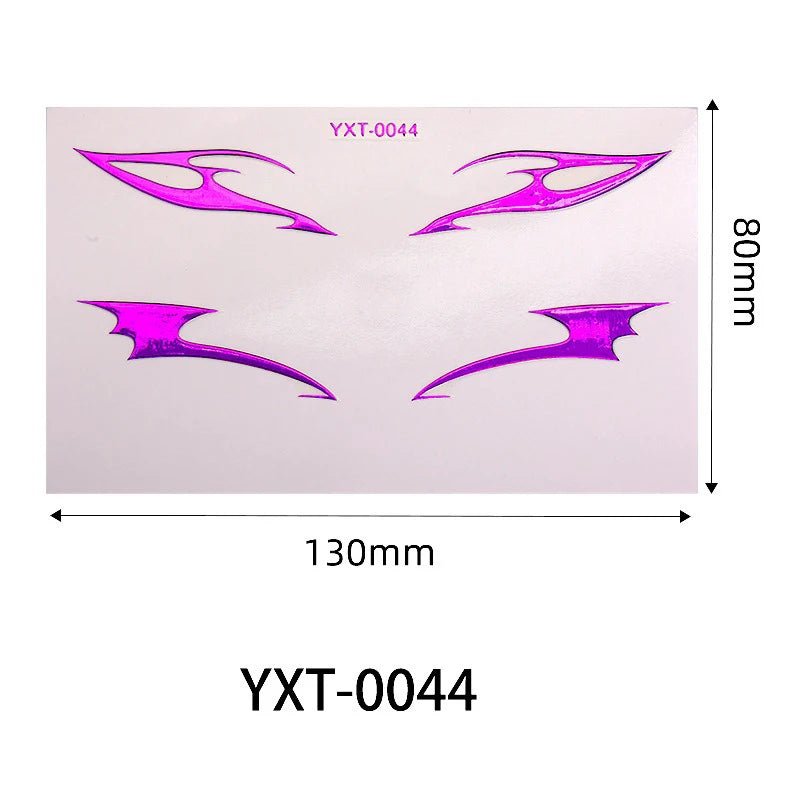 Purple Red Metallic Eye Makeup Stickers | Temporary Tattoo