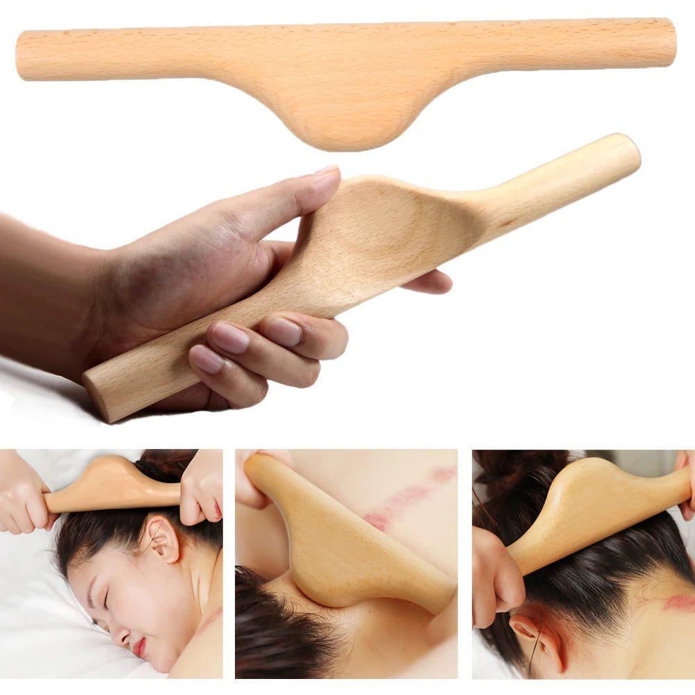 Wooden Gua Sha Scraping Massage Tool – Spa Body & Face