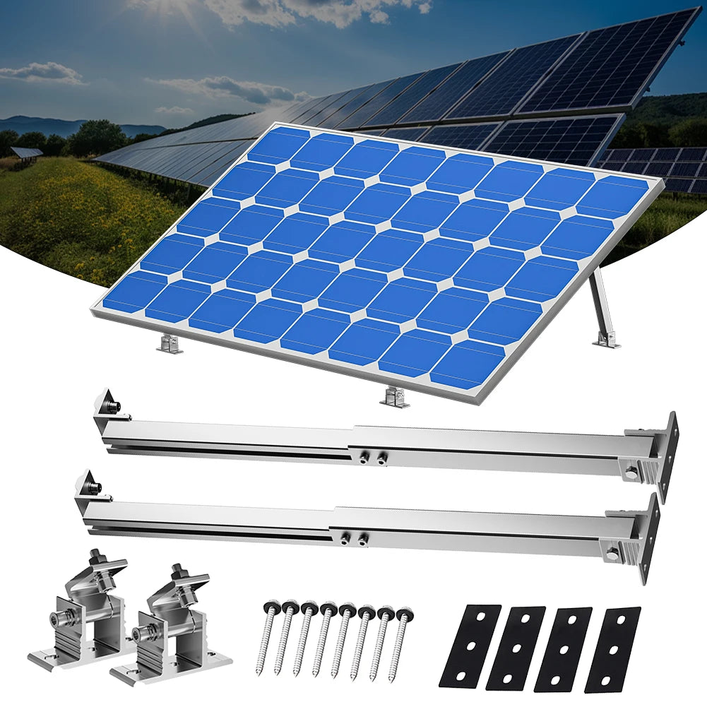 Adjustable Solar Panel Mounting Bracket 15-30° Flat Roof Kit Solar Panel Mount PRIMED