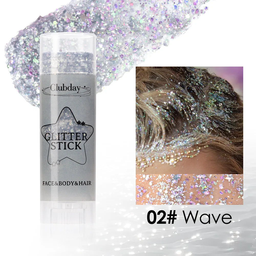 Sequins Glitter Gel Stick – Face, Eye & Body Makeup 6 Colors