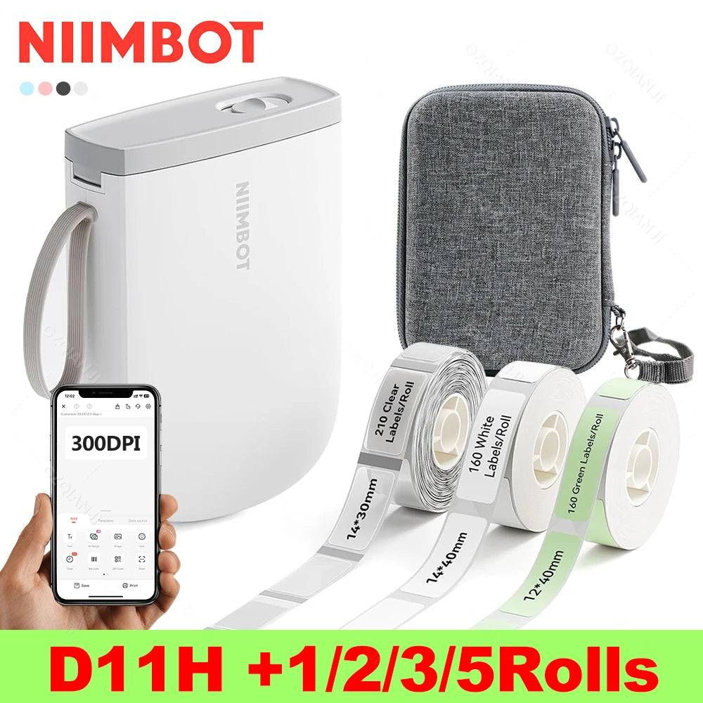Niimbot D11H 300DPI Bluetooth Portable Thermal Label Printer Thermal Label Printer PRIMED