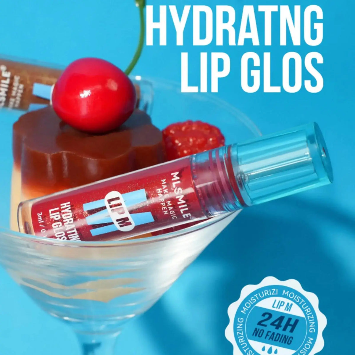 MLSMILE Pearl Nude Lip Gloss – Waterproof Moisturizing Glaze Lip Gloss PRIMED