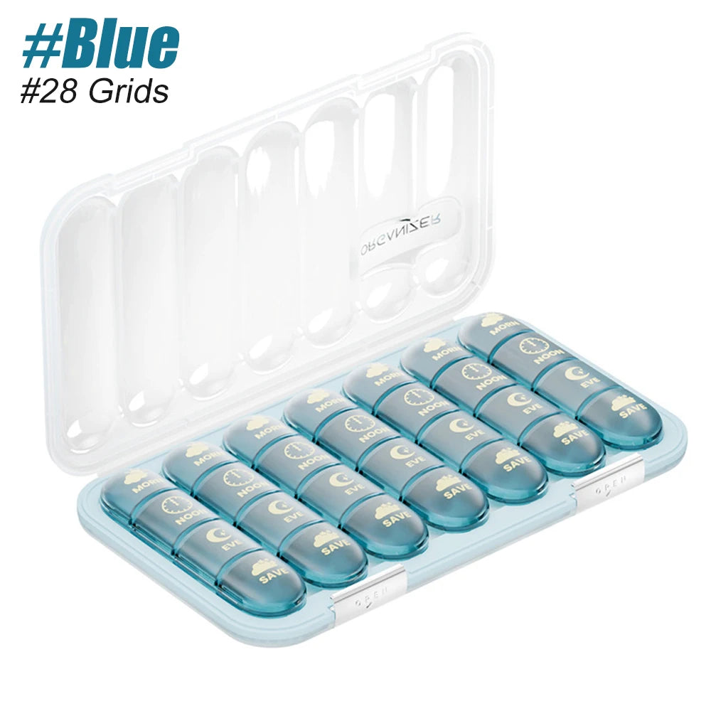 Weekly Pill Organizer 3-4x Daily | 21/28 Day Travel Pill Box