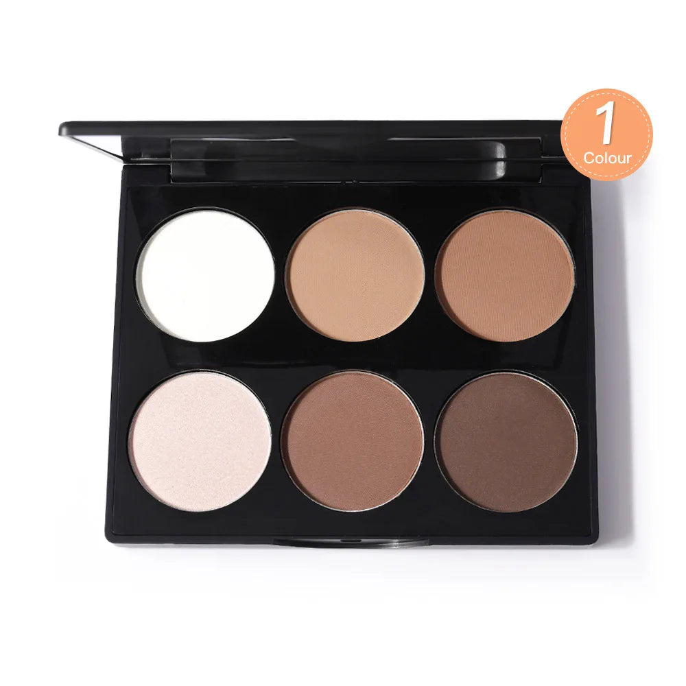6-Color Highlighter & Contour Palette – 3D Bronzer Makeup Contour Makeup Palette PRIMED 01