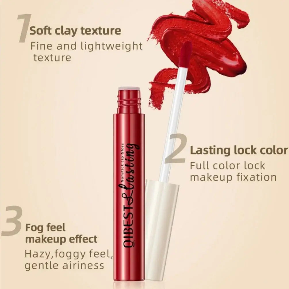 QiBest Matte Lip Gloss Set – 12 Waterproof Long-Lasting Shades