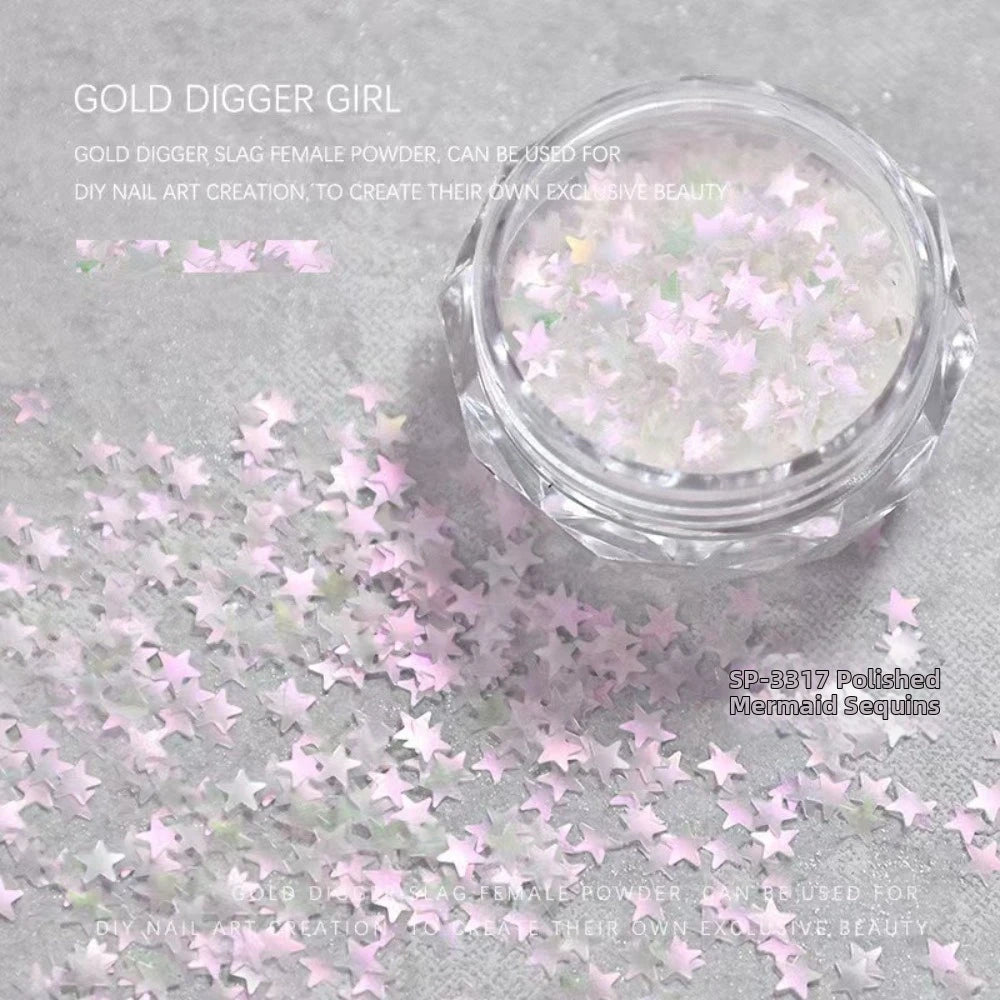 Nail Art Glitter Sequins – Heart Flower Butterfly Mermaid Iridescent