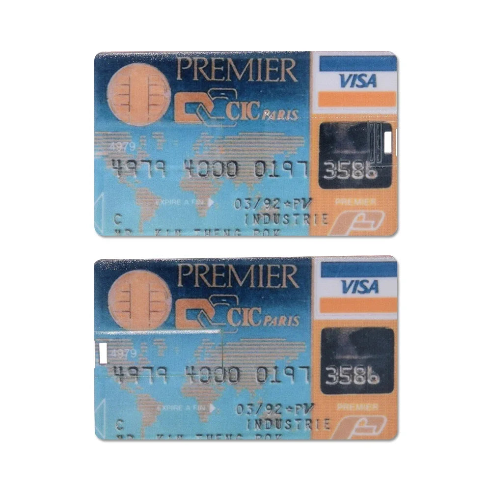 Credit Card USB Flash Drive 4–64GB | Waterproof Metal Memory Stick USB Flash Drive PRIMED 128 GB Style 20