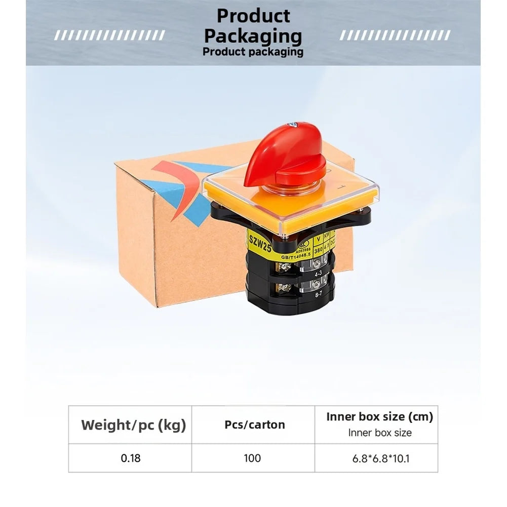 SZW25-64D/C04.2 Rotary Selector Switch 2-Position Changeover