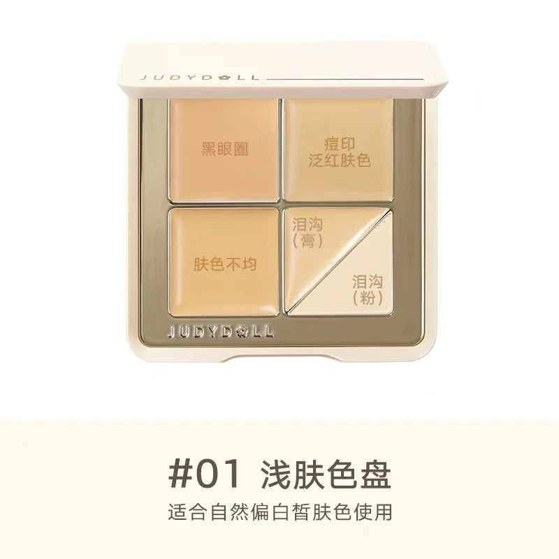 Judydoll 5-Color Concealer Palette – Moisturizing Highlight