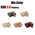 30-Pack Custom Logo Wooden USB 3.0 Flash Drives 16GB 32GB Wooden USB Flash Drive PRIMED 128 GB 30PMix-box