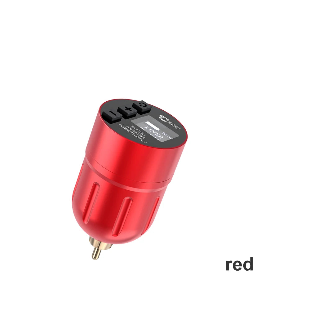 TC-6 Wireless Tattoo Power Supply 1700mAh LCD RCA