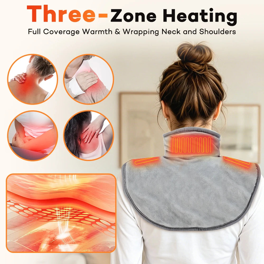 USB Electric Heated Neck & Shoulder Wrap | 3 Heat Levels Heated Neck Wrap PRIMED