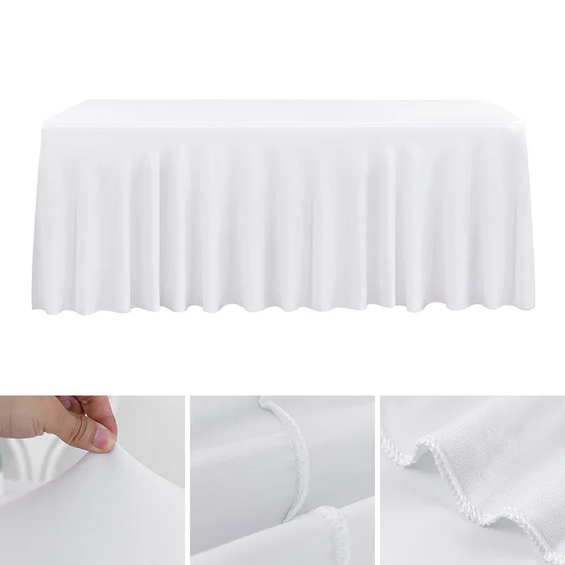 Spandex Rectangle Tablecloth – Waterproof & Washable Table Cover
