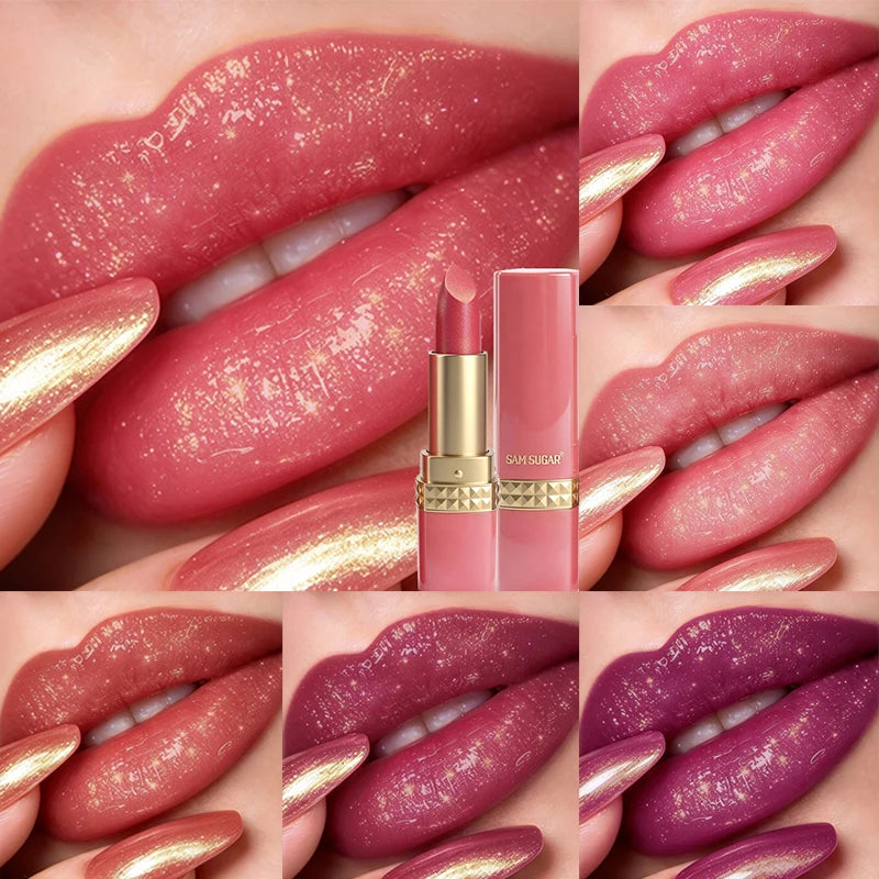 SAM SUGAR Metallic Glitter Lip Gloss | Diamond Shimmer, Waterproof