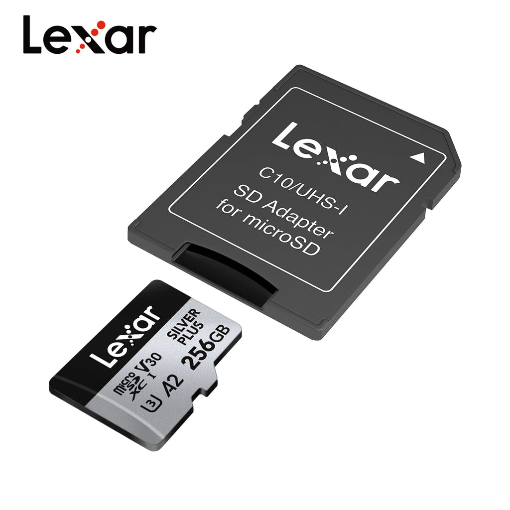 Lexar Silver Plus MicroSD V30 U3 A2 – 64GB to 1TB for Drones MicroSD Memory Card PRIMED