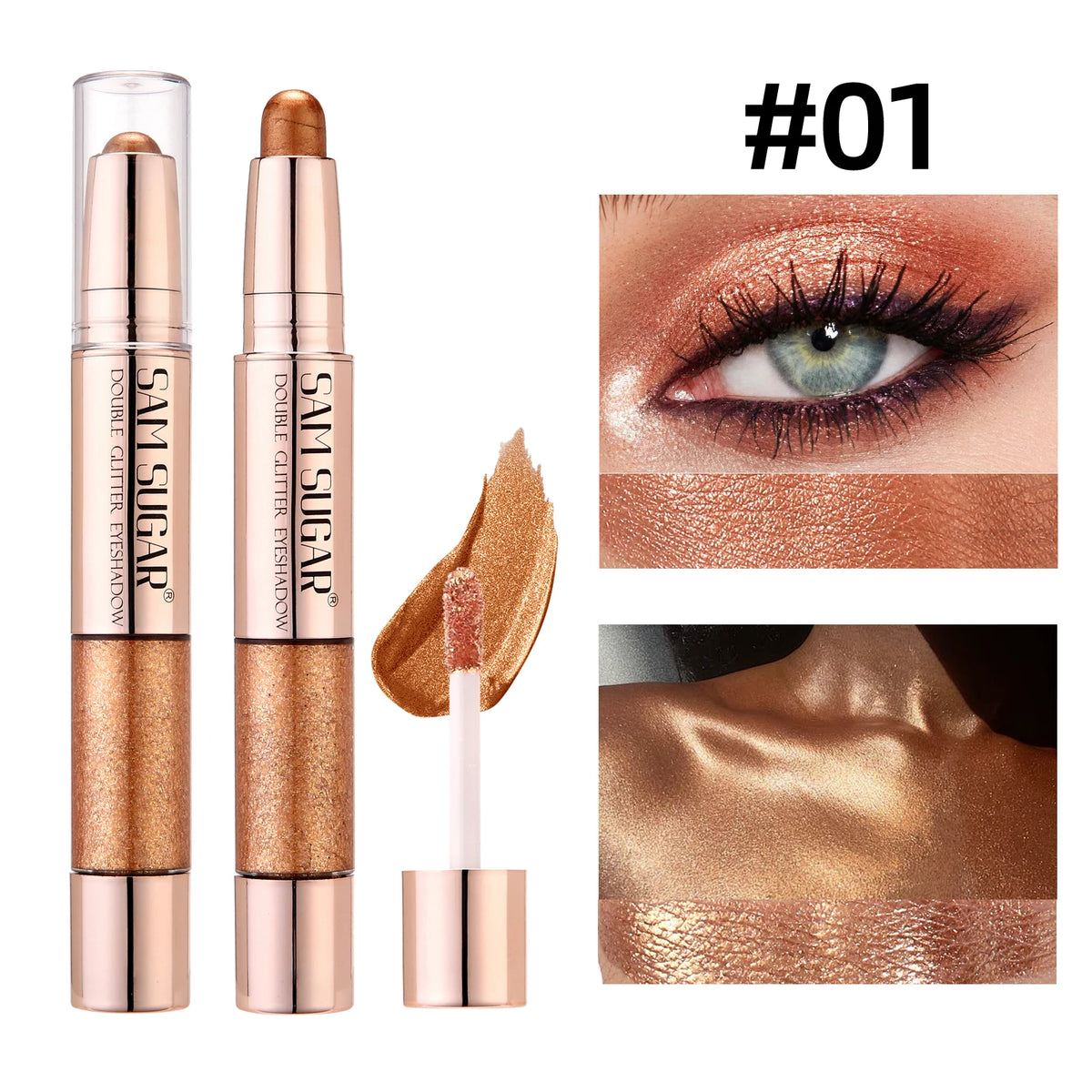 SAM SUGAR 3-in-1 Eyeshadow Stick – Highlighter & Blush Pen