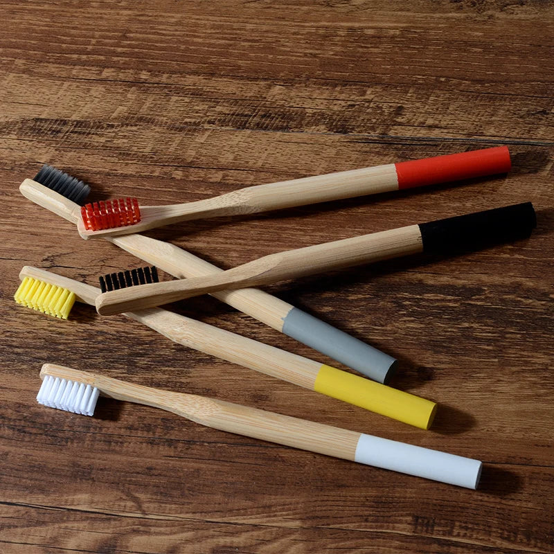 10-Pack Bamboo Toothbrush Medium Bristles | Eco Plastic-Free Bamboo Toothbrush PRIMED